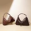 Leather Underarm Bag New Women's Bag Niche Messenger Bag Cowhide Crescent Fashion Shoulder Bag