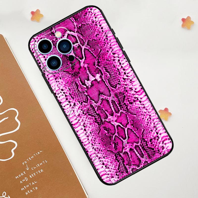 Чехол для телефона с принтом под змеиную кожу Для iPhone 17 Pro Max 14 11 15 16 Pro Max 13 12 mini 16 Plus 16e 17 Air Funda