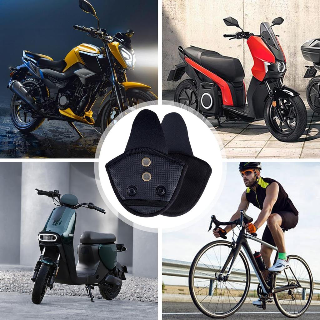 Motorcycle Ear Warmer Pads - Motorcycle Ear Pad Covers, Removable Ear Wind Blocker, Cycling