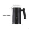 4 in 1 Milk Frother Cappuccinos Auto Shut Off Soft Foam Maker Large Capacity Black