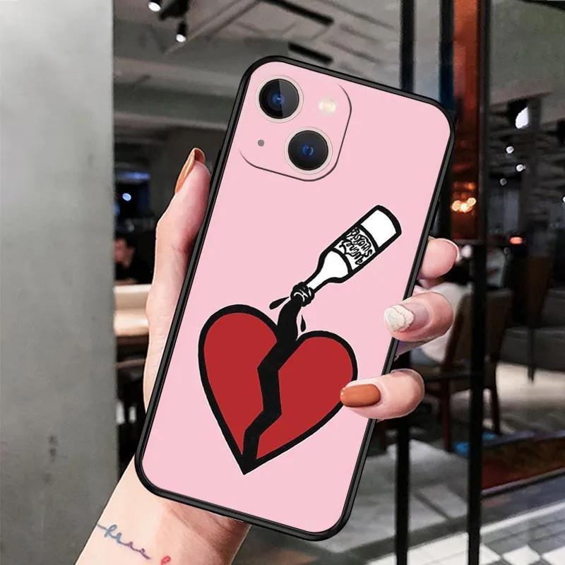 Чехол для мобильного телефона iPhone15 Pro, розовый чехол с рисунком в виде жестов, с рисунком против падений.
