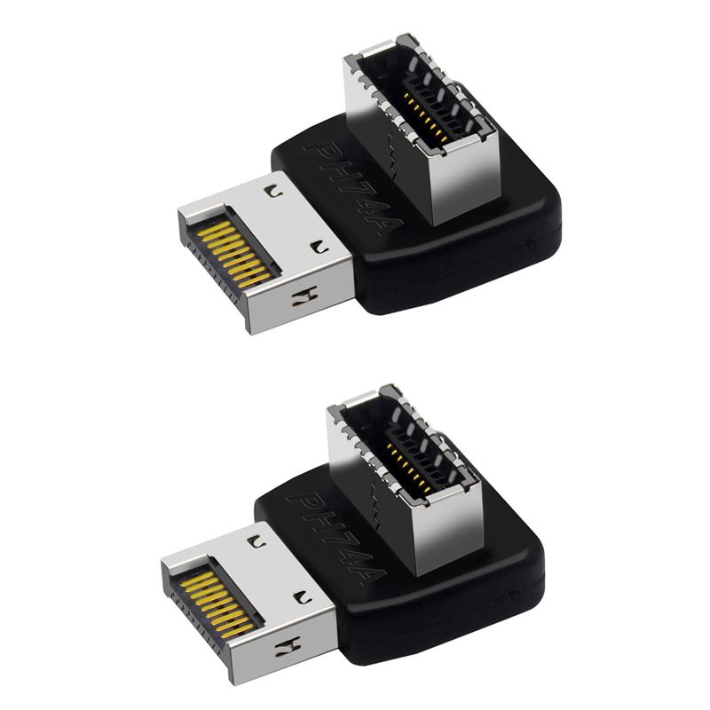 USB 3.1 Type-E 90-градусный адаптер, разъем-расширитель для передней панели Type-C, адаптер-разъем для материнской платы ПК, штекер