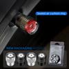ZQE1  4pcs Car Wheel Tire Valve Stems Caps Aluminum Tyre Rim Stem Covers Airdust Waterproof for Mercedes Benz C180 C200 C260