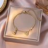 Elegant 18K Gold Titanium Steel Bracelets: European & American Fashion, Non-fading, Women's Versatile Personality Hand Jewelry