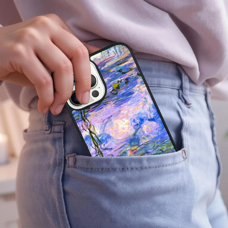 Monet Garden Lotus Phone Case For IPhone 18 17 Air 15 16e 14 13 Pro Max Coque 12 11 Pro Max PLUS cover
