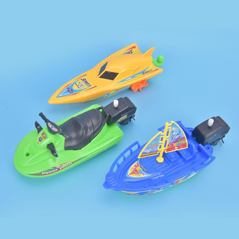 1Pc Speed Boat Ship Wind Up Toy Float In Water Kids Toys Children Boys Gifts