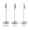 Supplies Rose Gold Desktop Decoration Photos Clips Clamps Stand Table Numbers Holder Place Card