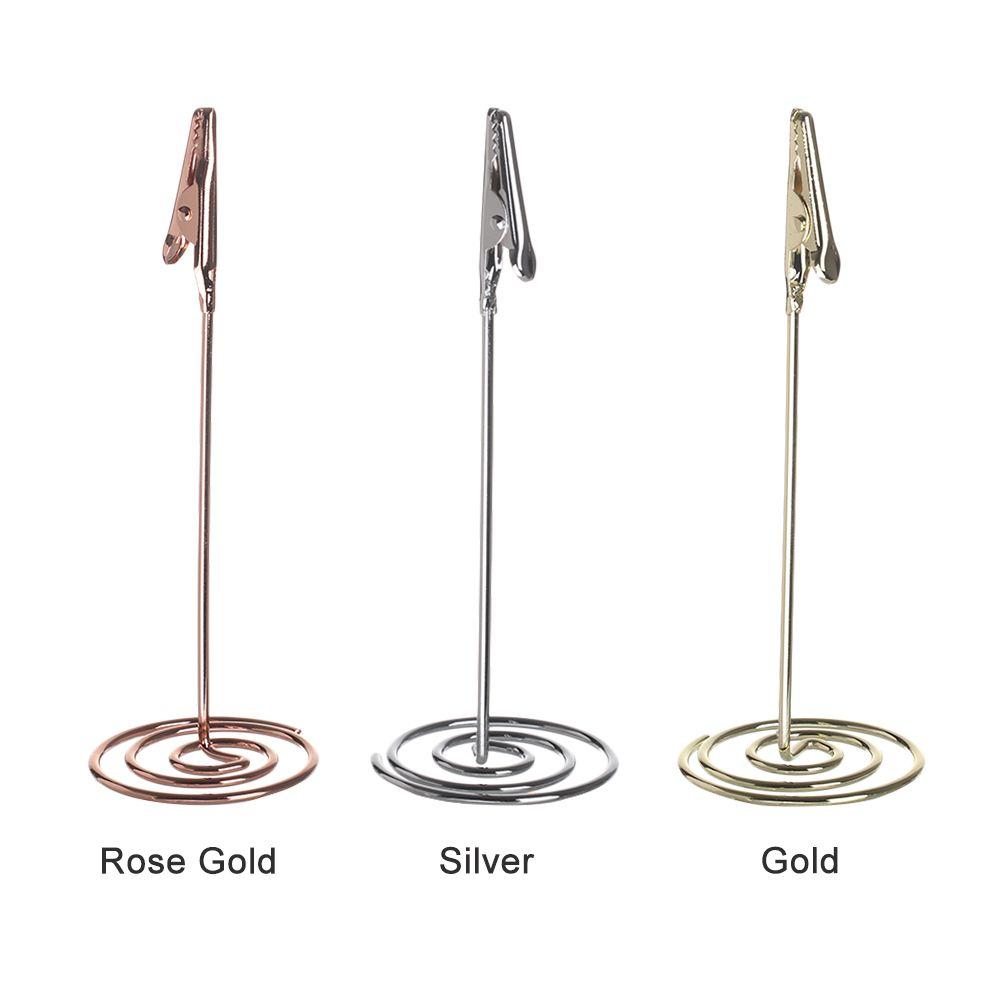 Supplies Rose Gold Desktop Decoration Photos Clips Clamps Stand Table Numbers Holder Place Card