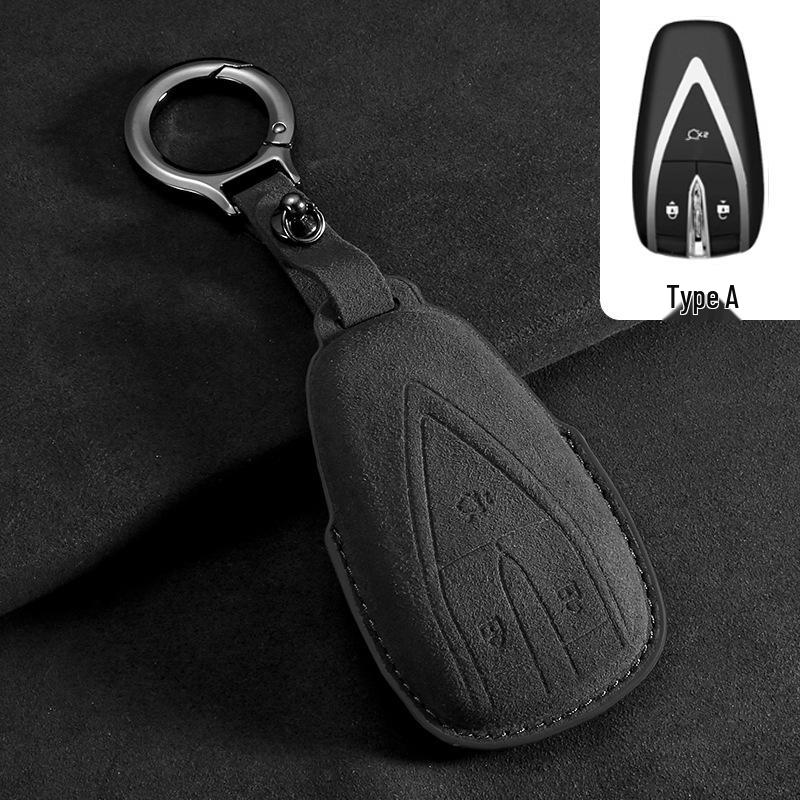 Чехол для смарт-ключа Changan SL03, темно-синяя натуральная кожа для UNI-K/T & UNI-V