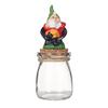 Christmas Themed Resins Dwarf Gnomes Figurine Candy Jar Glass Cookie Food Storage Container Table Decors Ornament Gift
