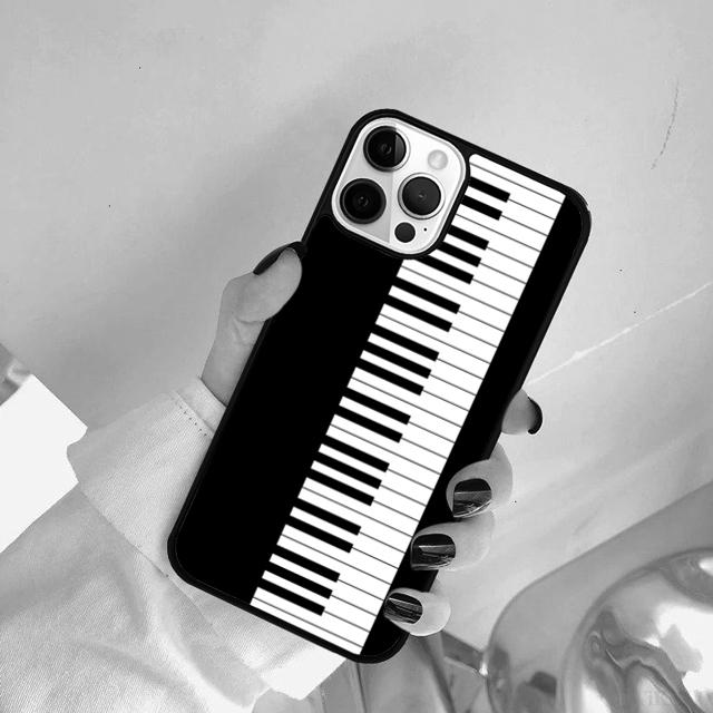 Music Piano Key Phone Case Cover For iPhone 17 Air 15 16 14 11 12 13 Pro MAX Plus