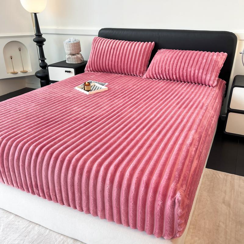 2025 Бархатная простыня из кроличьего меха, Покрывало на кровать, Одно изделие, Зимняя толстая защитная накладка на матрас из молочного кораллового бархата, Пылезащитная
