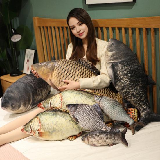 Рыбка плюшевая игрушка для детей мягкая подушка в форме животного милая подушка в форме рыбы застежка-молния мягкая и приятная кукла-рыба подарок на день рождения