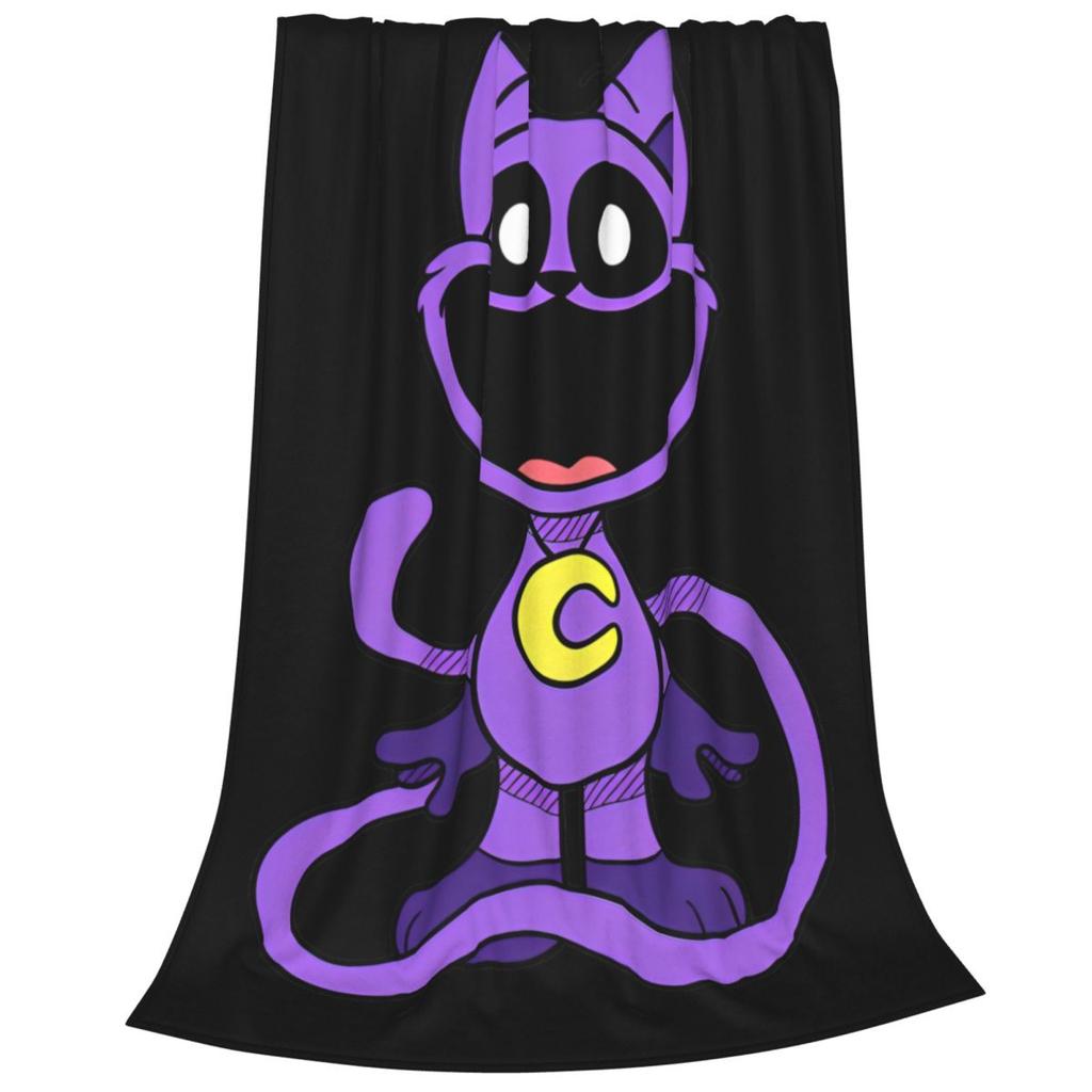 Catnap Knitted Blanket Velvet Cartoon Toy Ultra-Soft Throw Blanket for Airplane Travel Bed Rug