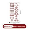 Lace Brown Waterproof Henna Flower Tattoo Stickers for Hands