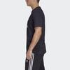 Adidas Оригинальная дышащая футболка с короткими рукавами и буквенным принтом трилистника, мужские топы, черные CW0709