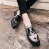 Fashion Platform Leather Shoes Men Brogue Patent Casual Shoes Man Lace Up Oxford Dress Shoes Elevator Formal Club Party