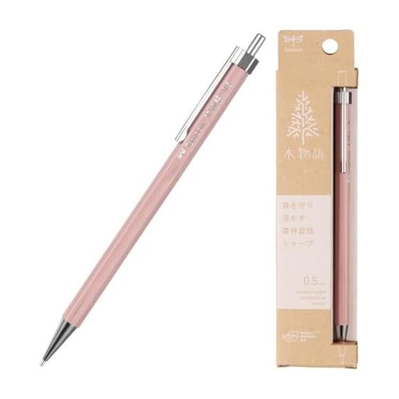 Механический карандаш Tombow Pencil, Mokumonogatari, 0,5 мм, Деревянный корпус, Сиренево-розовый, DHA-151F