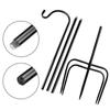 Garden Plants Shepherds Hooks Outdoor Use Tall Pole With Five-legged Iron Hook