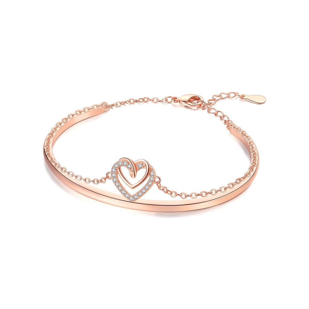 Luxury Gold Star Moon Bracelet with Sparkling Stones for Her