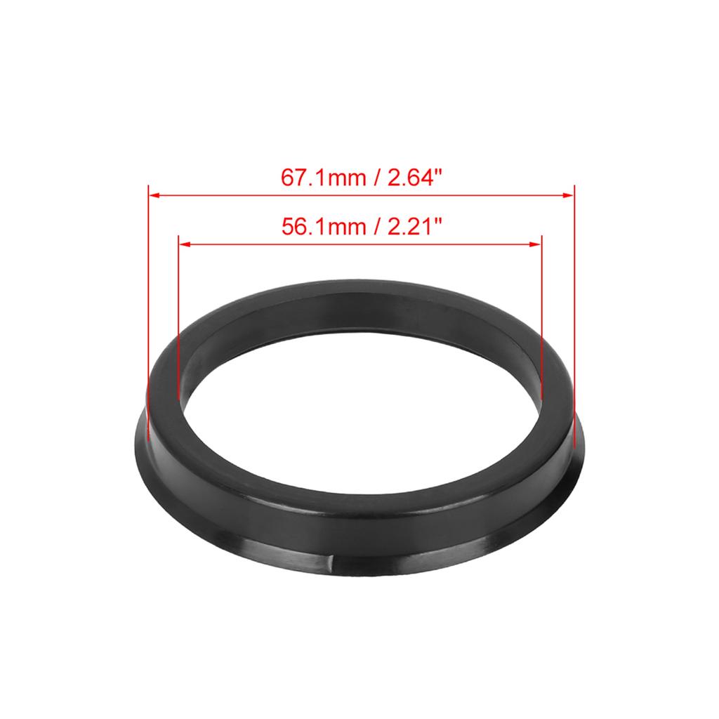UXCELL 4pcs 67.1mm to 60.1mm 72.6mm to 57.1mm 66.6mm to 57.1mm Car Hub Centric Rings Wheel Bore Center Spacer Hub Rings