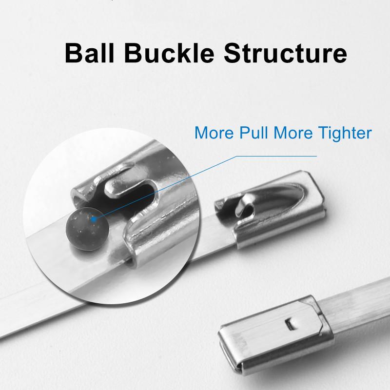 20 шт. 4,6/7,9 мм нержавеющая сталь металлические кабельные стяжки выхлопная труба обертка с покрытием запирающийся металлический молния-выхлоп многофункциональный запирающийся кабельный стяжка