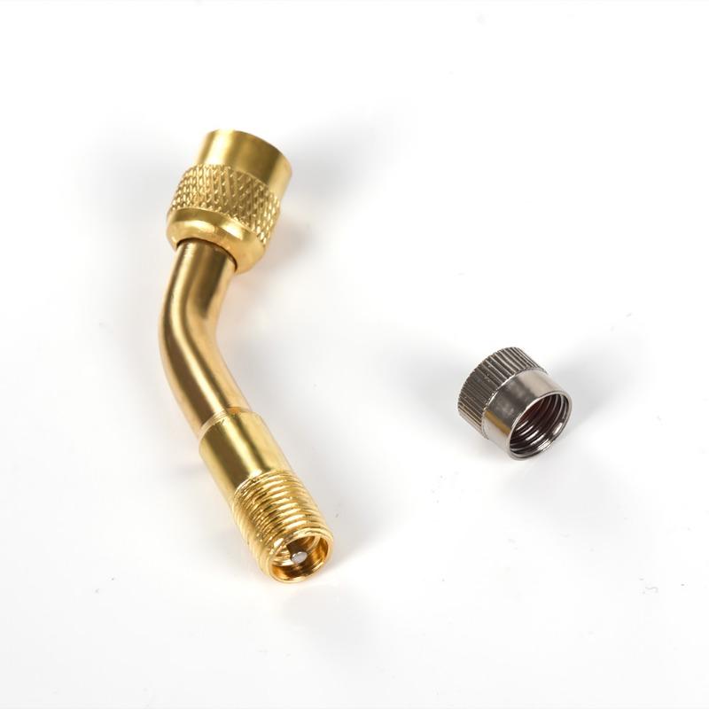 Motorcycle Corner Bend Valve Adaptor For Motorcycle Tire Valve Connectors Brass Auto Pneumatic Tire Valve Expansion Accessories