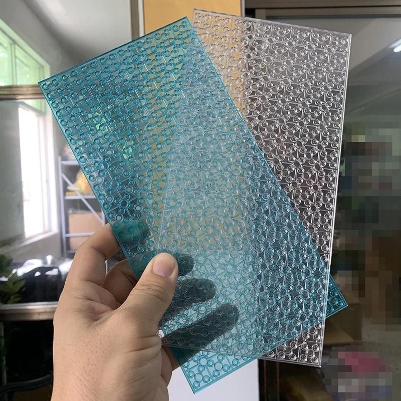 Двусторонняя Базовая Пластина 16x32 Точки Прозрачные Фигурки Прозрачная Базовая Пластина Строительные Кирпичики Городские Строительные Блоки Игрушки