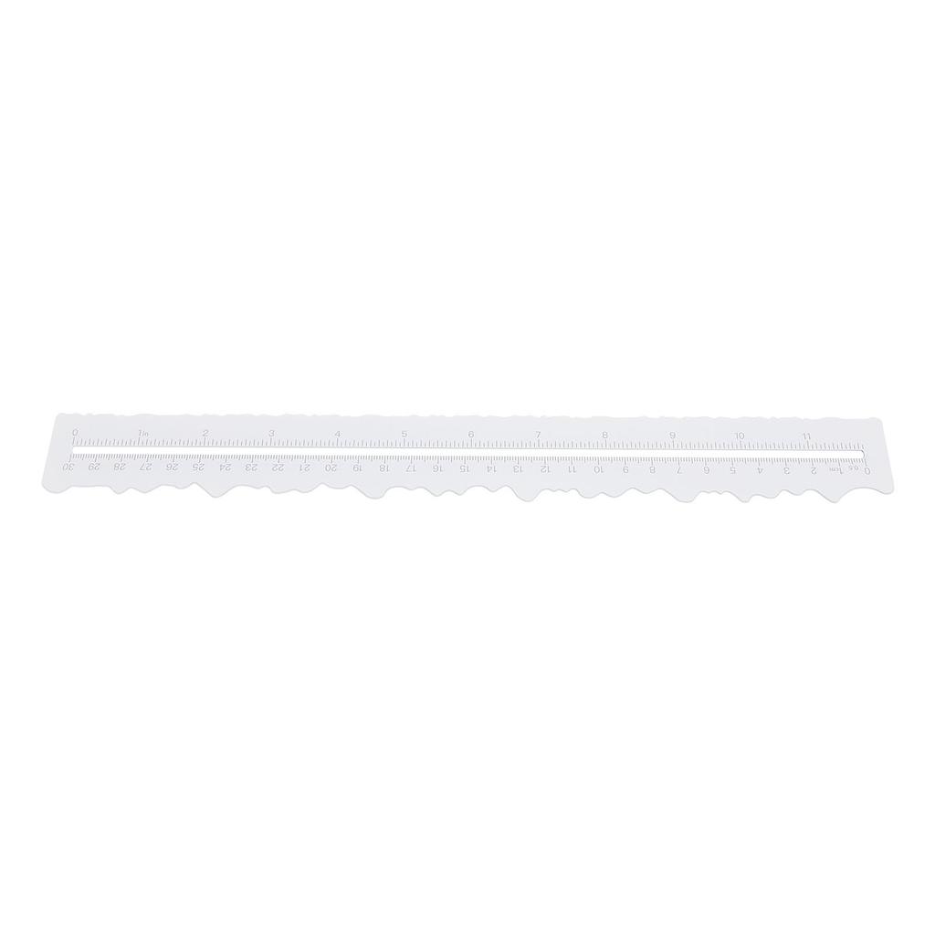 Paper Tearing Ruler Plastic Double Sided Deckle Edge Ruler for Crafting Activities