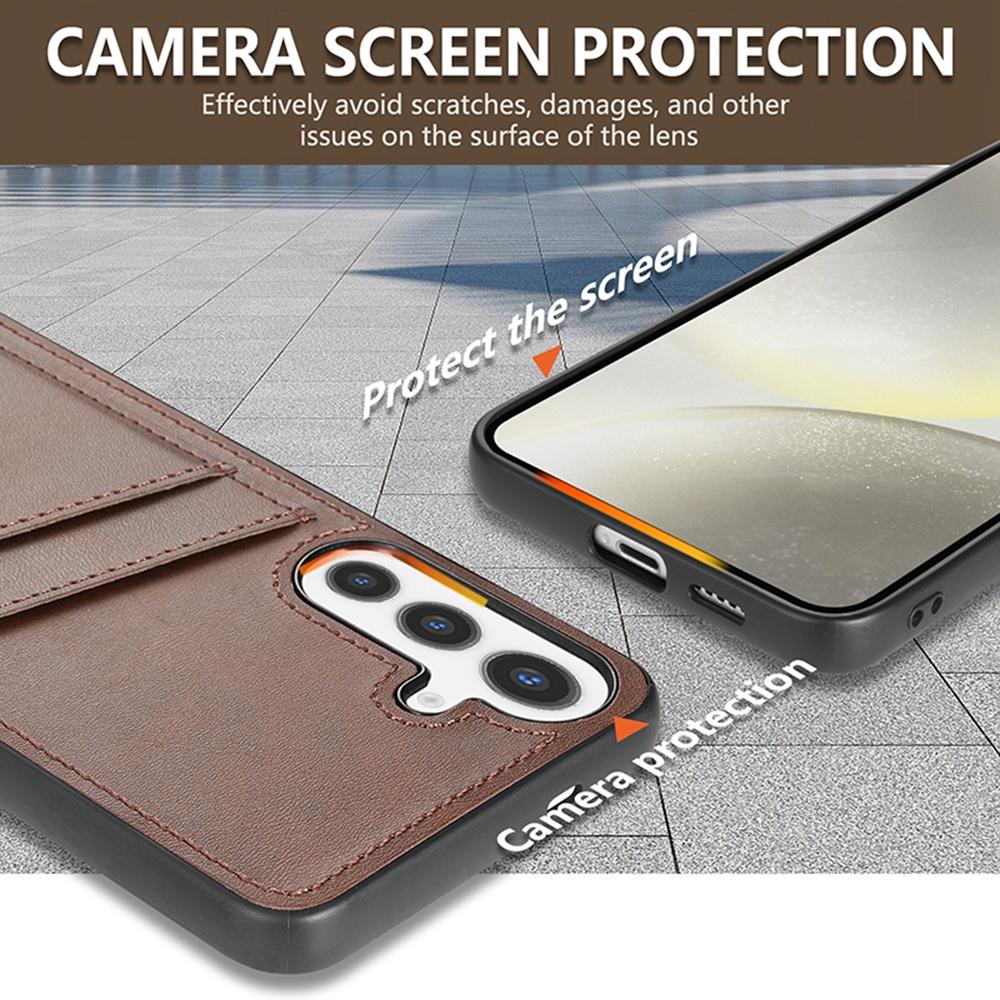AZNS K1 Series For Samsung Galaxy A56 5G Case Calf Texture Anti-Drop PU+TPU Phone Cover with 2 Card Slot