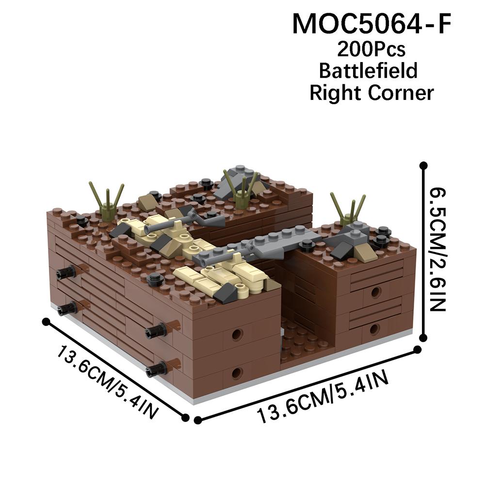 Военная серия MOC Кирпич Современная война Вторая мировая война Укрепления Фигурка Войны Модель Строительные блоки Детские игрушки для детей Подарок