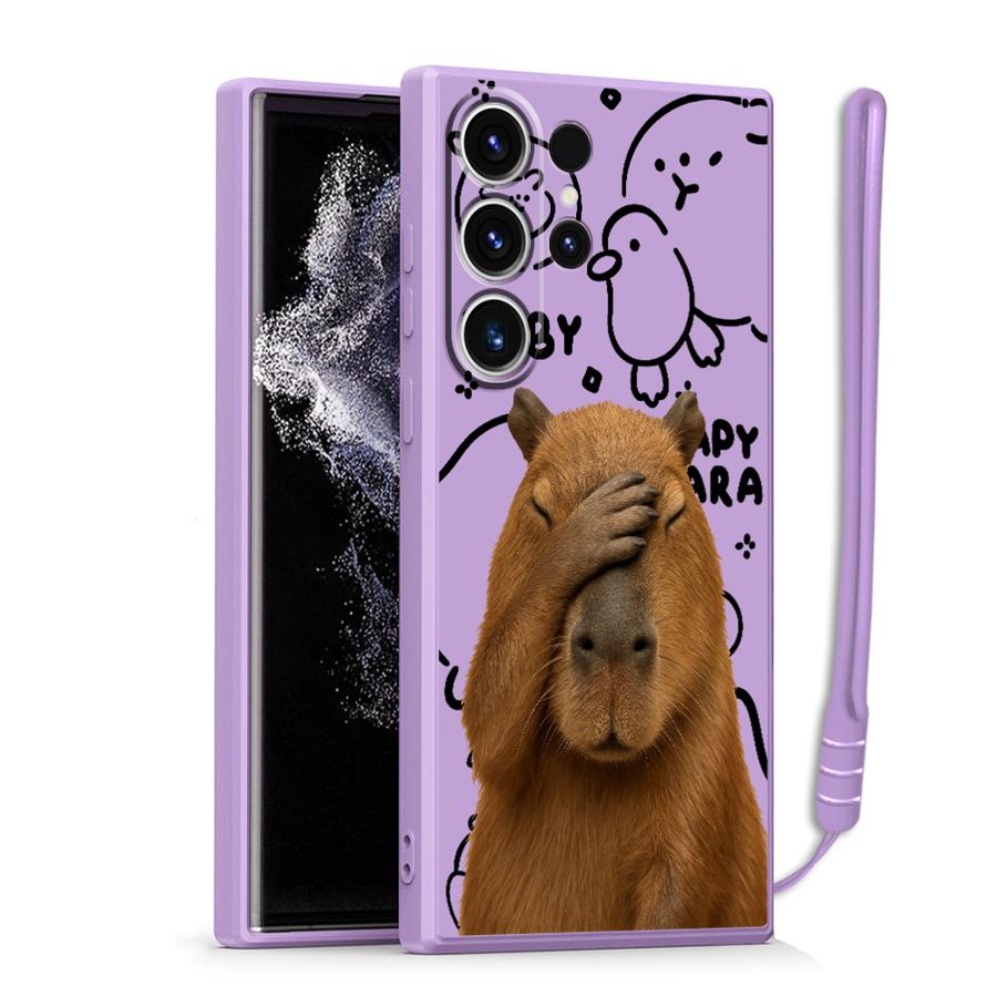 Капибара Не Хочет Смотреть Чехол для Телефона для Samsung Galaxy S26 S22 S24 Ultra Note 20 10 Ultra S23 S21 Plus S25 Edge S20 FE