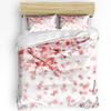 3pcs Bedding Set Pink Flower Sakura Cherry Blossoms Home Textile Duvet Cover Pillow Case Boy Kid Teen Girl Bedding Covers Set