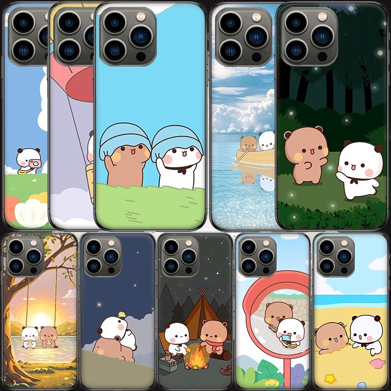 Милый Чехол Для Телефона BuBu DuDu Для Iphone 16 15 Plus 13 12 Mini 17Air 16E 11 14 Pro 17 Pro Max Защитный Кейс Оболочка Мягкий Прозрачный Чехол Милый