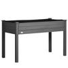 Raised Bed for Garden, Wooden Elevated Planter Box with Bed Liner, for Flower Vegetable Herb, Dark Grey