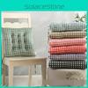 Thickened Grid Pattern Chair Cushion For Dining And Tatami Rooms