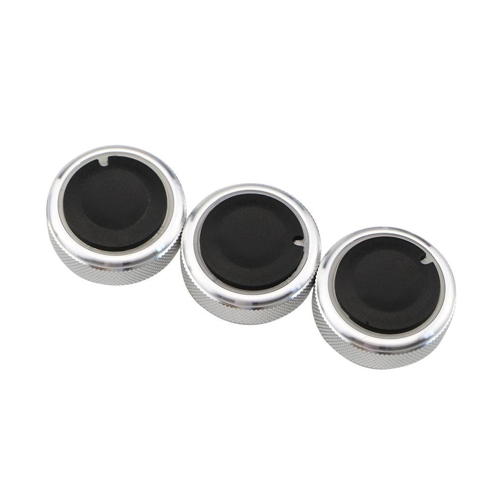 3pcs Per Set Aluminum Alloy Car Styling Air Conditioning Knob AC Knob Heat Control Switch Button Knob For Ford Focus MK2 MK3