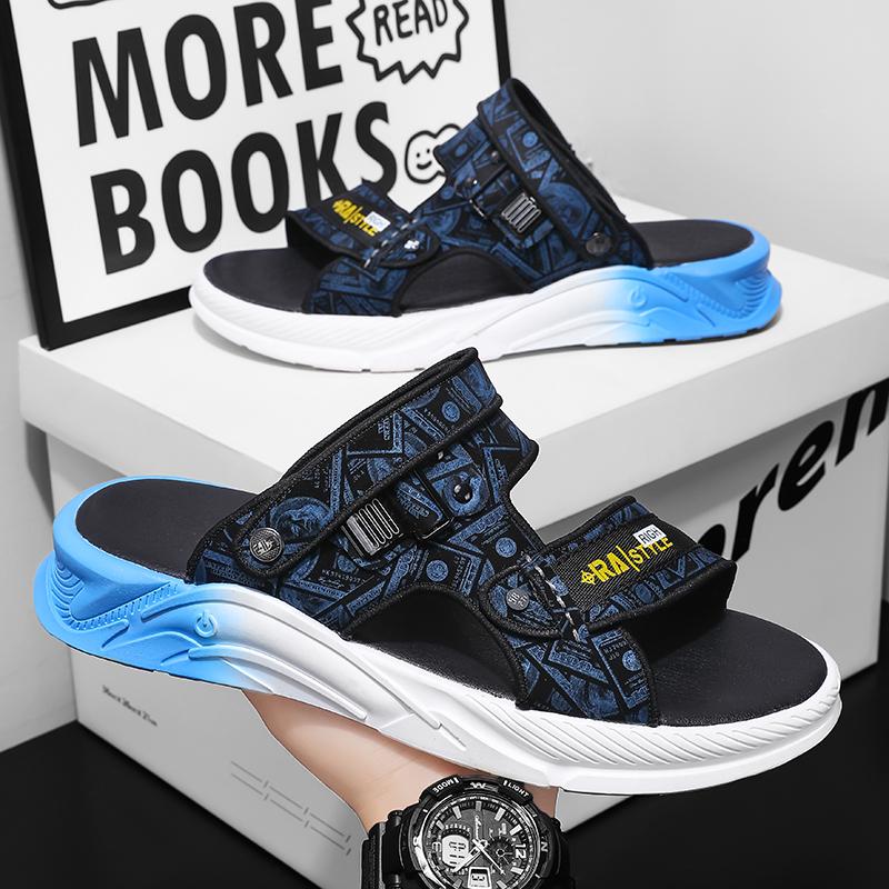 Модные мужские сандалии, тапочки без застежек, легкая удобная мужская обувь для отдыха на природе, высококачественные дизайнерские мокасины, повседневные пляжные мужские тапочки