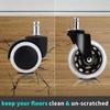 3 inch Office Chair Caster Wheel Swivel Universal Wheel Durable Rubber Caster  Home Office Chair