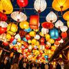 12/14/16/18inch Mid-Autumn Festival Decoration Hand-Painted Floral Lantern  Outdoor Patio Setting