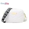 Cozy Up Embroidered Small Square Bag, Single Shoulder Crossbody Bag