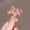 Exquisite Personality Copper Zircon Brooch Enamel Lily Corsage Clothing Accessory Brooch For Women PD2021