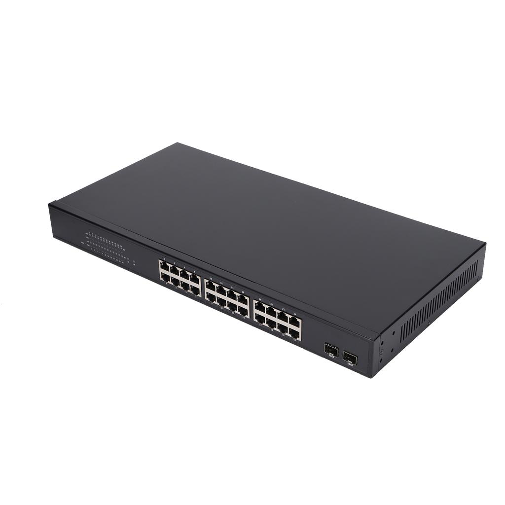 Коммутатор POE 24 порта Full Gigabit Автоматическое обнаружение Интеллектуальный источник питания Gigabit Ethernet
