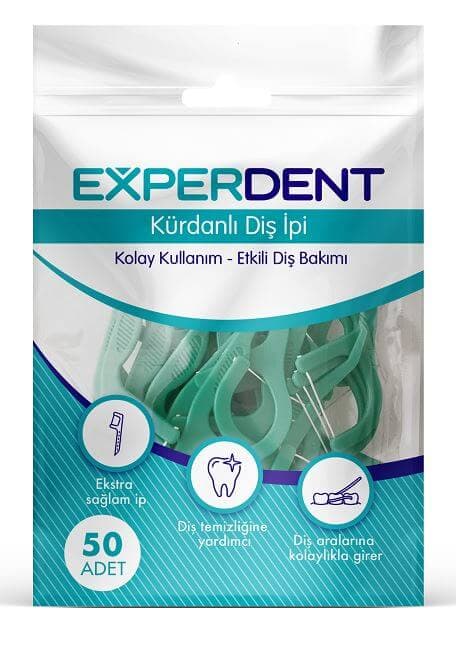 Зубная нить Experdent с зубчиками 50 шт.