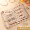 PU Leather Jewelry Storage Book Large Capacity Jewelry Organizer Roll  Travel Jewelry Organizer