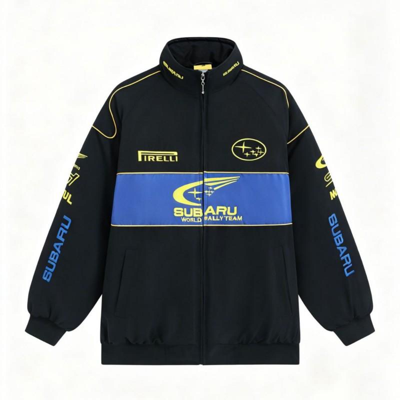 Subaru F1 Racing Jacket Embroidered Cotton Padded Cycling Jersey Men Women Sports Winter