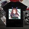 Uma Musume Pretty Derby Умамусуме Летняя Модная Рубашка Футболка с Графикой Женские Топы Базовые Футболки с Круглым Вырезом Забавные Футболки для Девочек