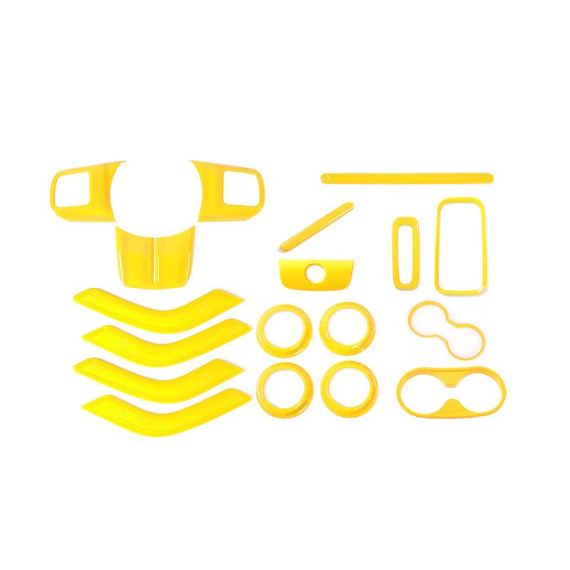 SHINEKA ABS украшение интерьера автомобиля, наклейки, полный комплект отделки, 2/4 дверные аксессуары для Jeep Wrangler JK JKU