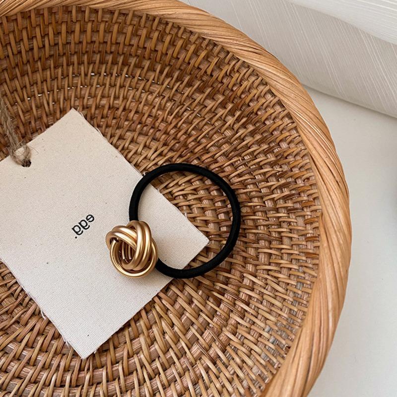 Минималистичная плетеная и простая повязка для волос из сплава, резинка для волос, веревка для волос и резинка для хвостика в стиле хай-энд