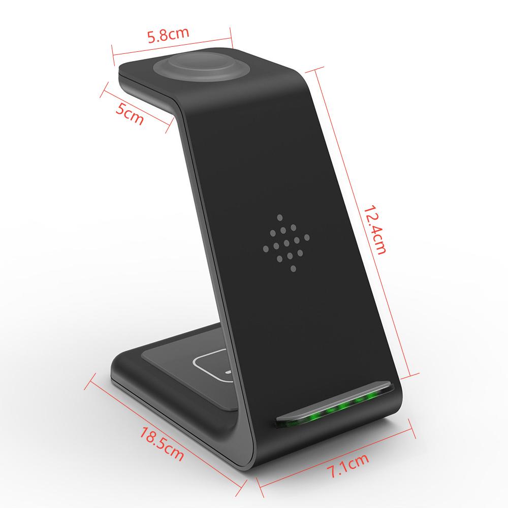 15W Wireless Charger Dock Fast 3 In1 Qi For iPhone/ Samsung /Huawei/Xiaomi/Aipods/ iWatch